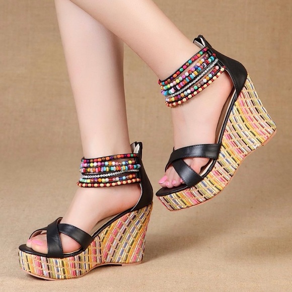 NWOT CUTE women’s wedges size 7.5 - Picture 5 of 5